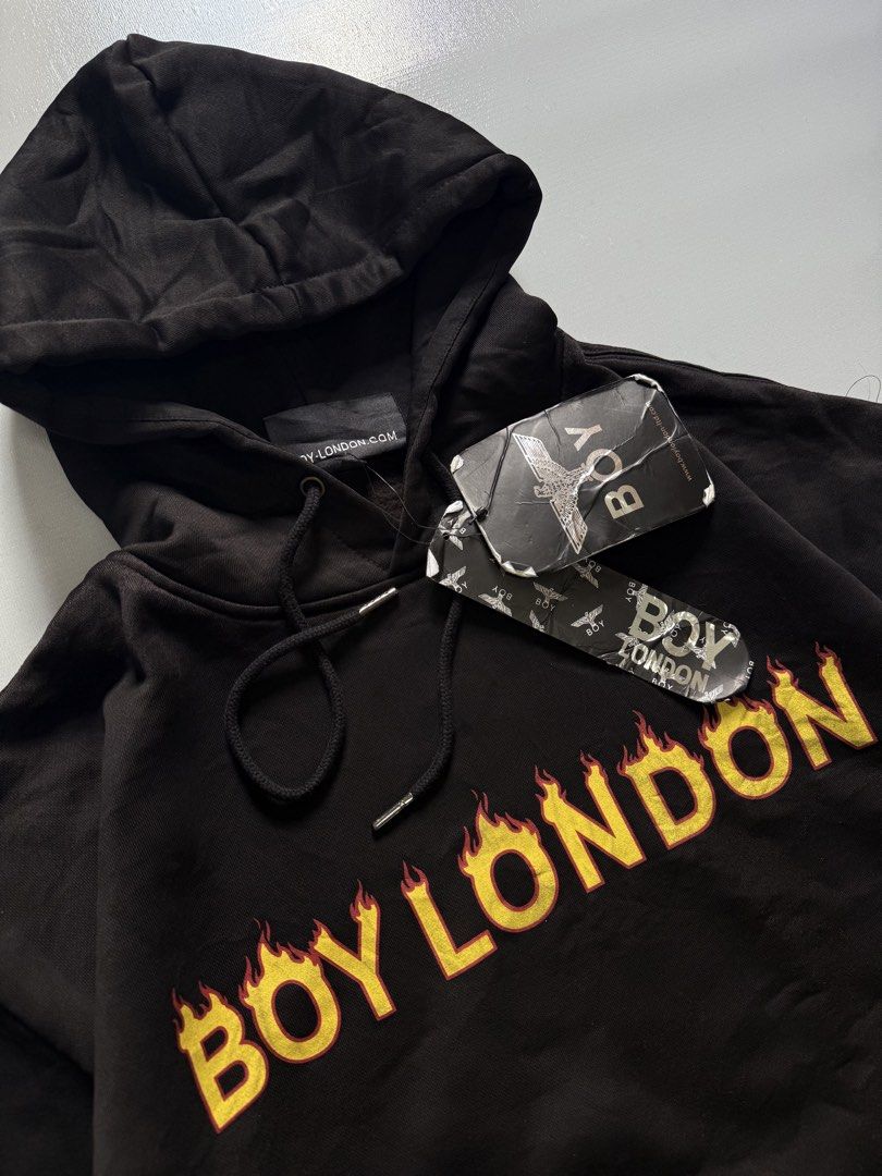Boy London Pull Over Hoodie (Category: Coats, Jackets and Outerwear) located in Cavite. Submitted by chooseyouroutfit (Listing ID 1463132182, Image 3). Description: Boy London Pull Over Hoodie Length - 26 Width - 23.5 Hang tag still intact Brand new condition Excellent condition Check detailed pictures.