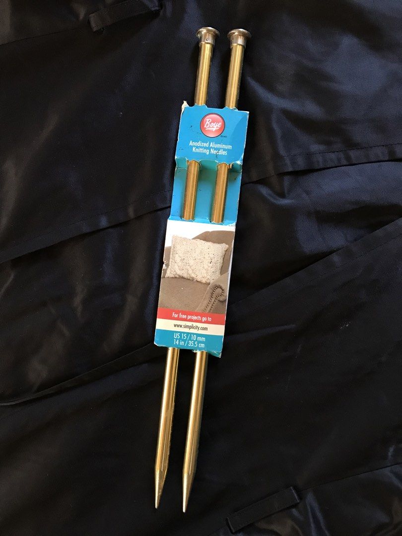 Boye Anodized Aluminum Knitting Needles 10mm (Category: Craft Supplies & Tools) located in Bauang. Submitted by tavias.shop (Listing ID 1463145666, Image 2). Description: From US One is brand new and the others are used a few times lp 200 takeall .