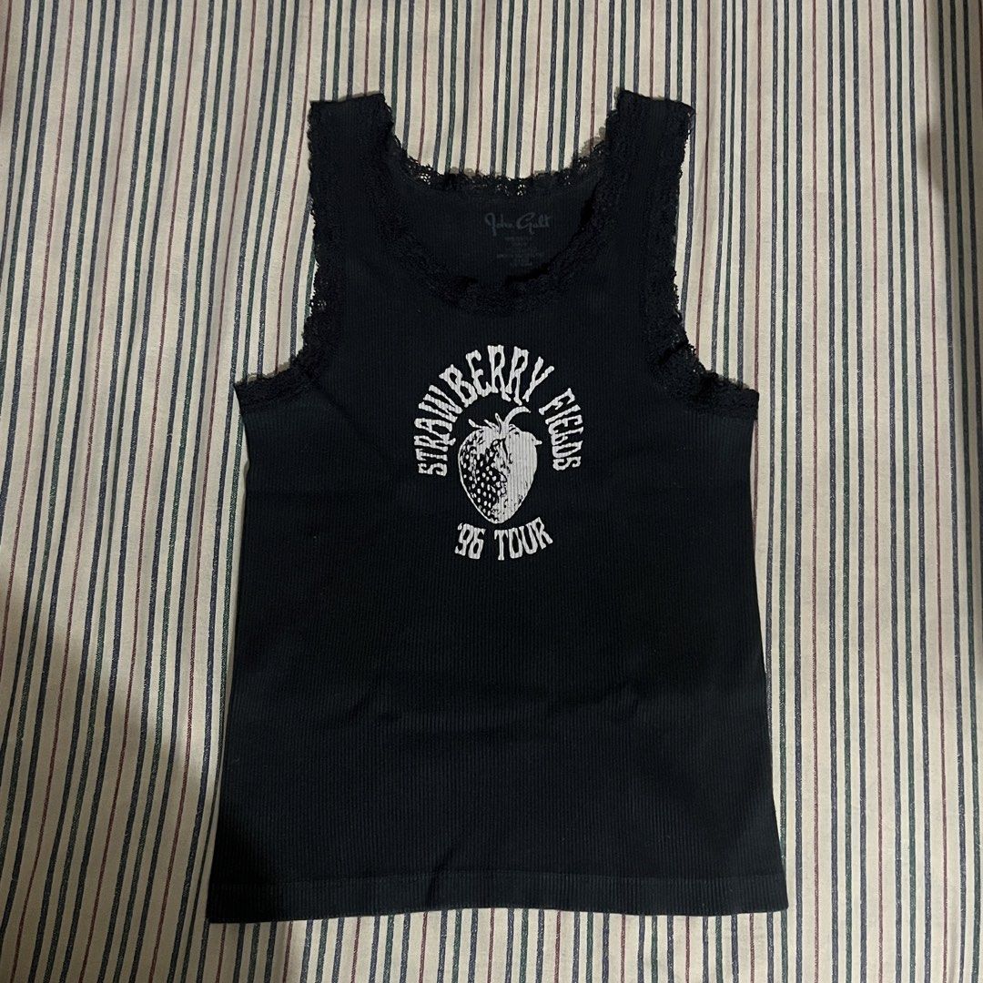brandy melville strawberry fields black ronnie tank (Category: Sleeveless) located in Baguio. Submitted by franniedoll (Listing ID 1463241237, Image 2). Description: rfs: decluttering cuz i got more clothes otw - last price .