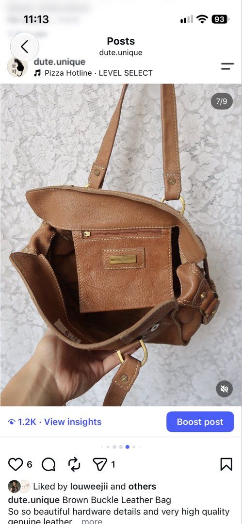 Brown Leather Buckle Shoulder Bag (Category: Shoulder Bags) located in Baguio. Submitted by dutefinds (Listing ID 1463146719, Image 3). Description: Brown Buckle Leather Bag So so beautiful hardware details and very high quality genuine leather Brand: MNG Accessories Issue: zipper on the inner pocket is is not working, can be replaced - L- 10” W- 5” H- 7” - Mine P850.
