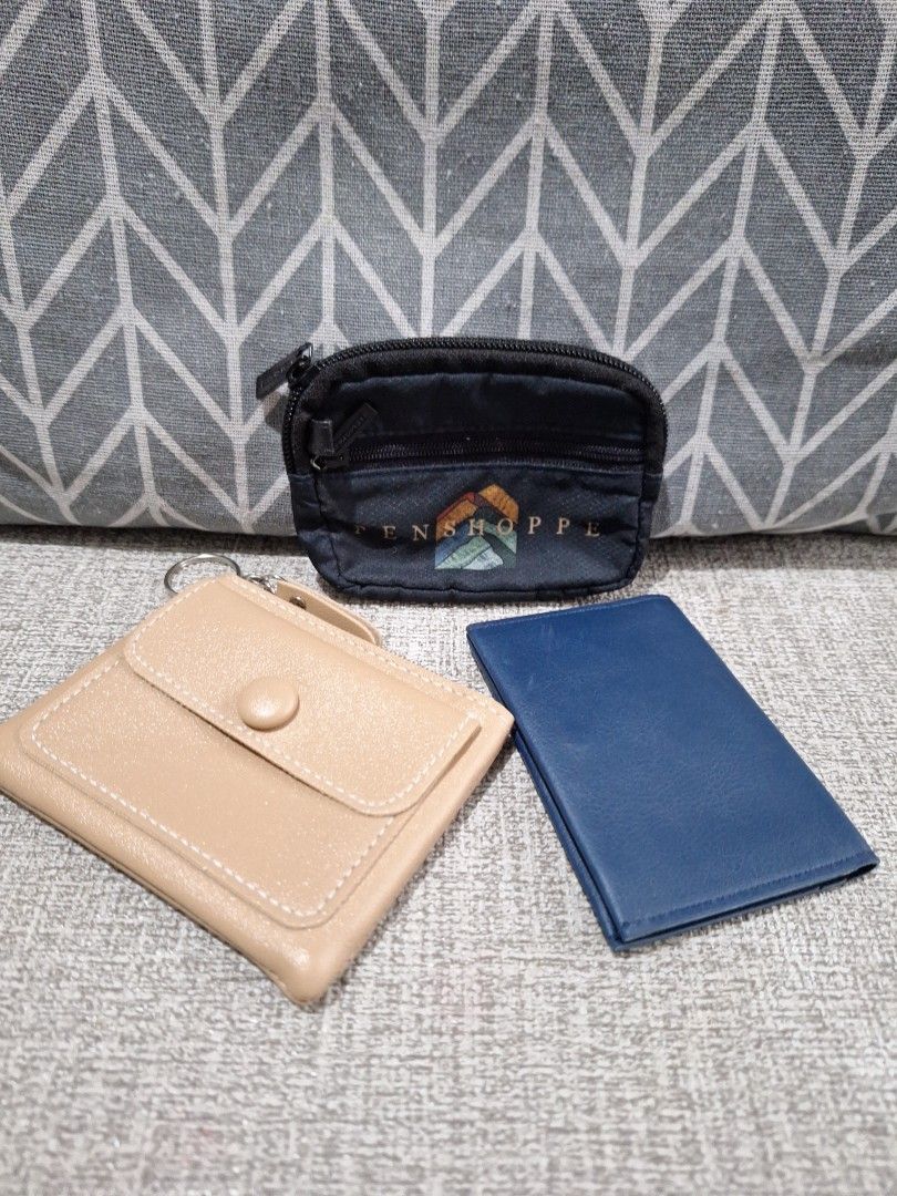 Wallet Bundle B (Category: Wallets & Card holders) located in Naga. Submitted by bellebargainbox (Listing ID 1463186888, Image 1). Description: 1 new a beige online wallet 1 Penshoppe coin purse 1 small card holder almost new.