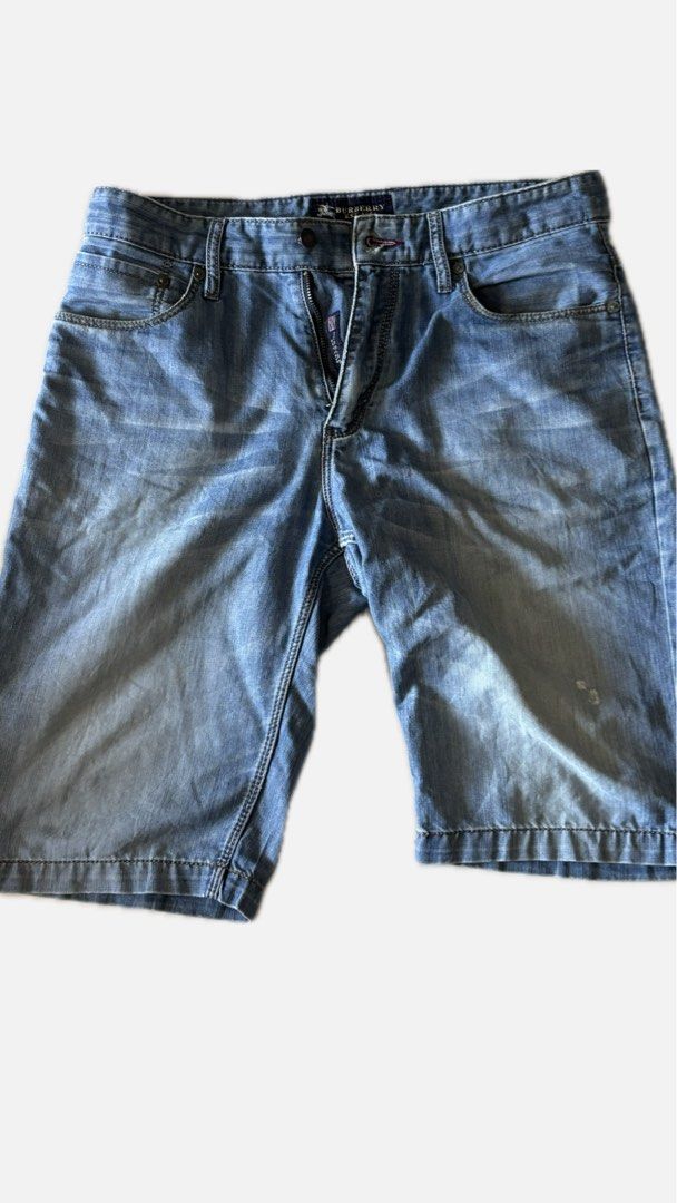 Burberry Est. 1856 Denim Shorts (Category: Shorts) located in Quezon City. Submitted by ginoongpablo (Listing ID 1463167120, Image 1). Description: Burberry denim shorts. Classic blue wash, slightly faded. Zip fly, button closure. Front and back pockets. Comfortable for everyday wear. Perfect for summer. Size 30-32.
