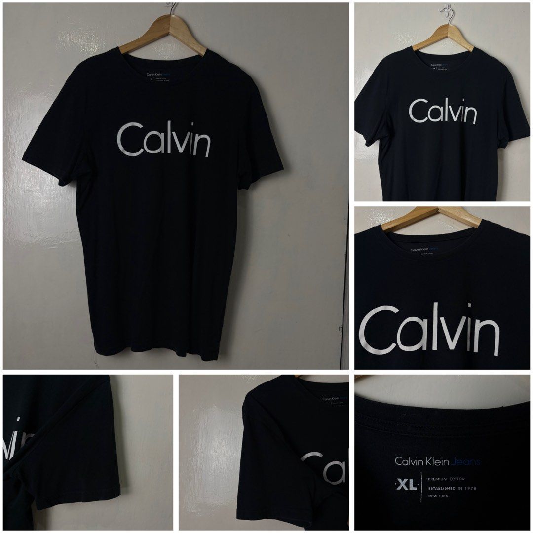 Calvin Klein (Category: Tshirts & Polo Shirts ) located in Quezon City. Submitted by npdthrift25 (Listing ID 1463308999, Image 1). Description: Calvin Klein Excellent Condition Color rate: 9.5/10 No Issue Dimension W 21 L 28 Size: XL 700.