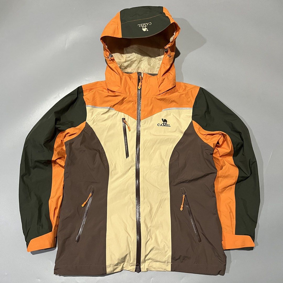 Camel Multi Paneled Design Gorpcore Jacket (Category: Coats, Jackets and Outerwear) located in Manila. Submitted by tnerb_buynsell1 (Listing ID 1463263390, Image 1). Description: Medium on tag As new condition Color rate 9.5/10 No issues .