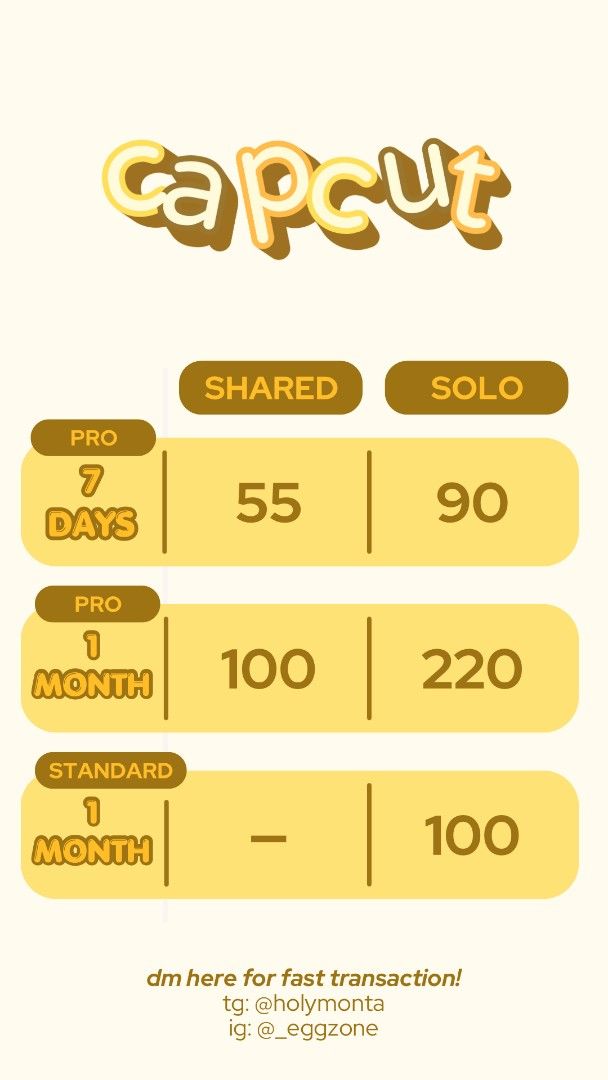 capcut for only 55 (Category: Vouchers) located in Manila. Submitted by eggzone (Listing ID 1463184942, Image 1). Description: dm me on here for fast transaction⬇️ tg: @ holymonta ig: @ _eggzone.