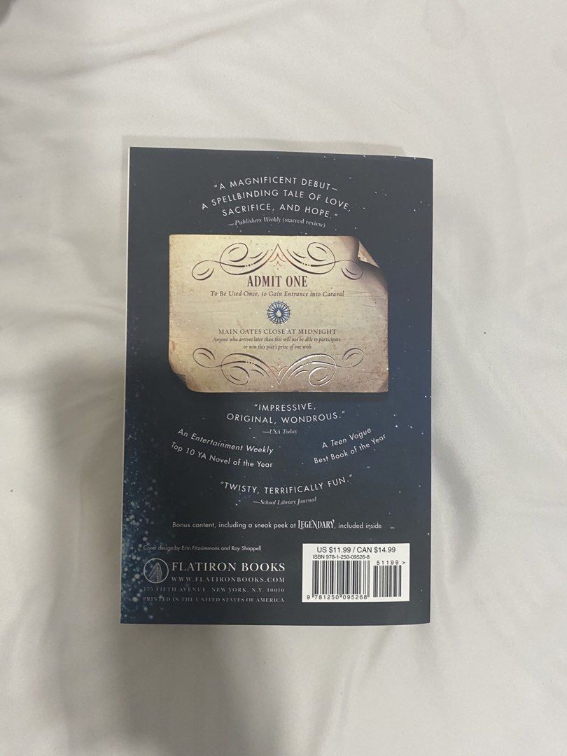 Caraval (Book 1) (Category: Storybooks) located in Manila. Submitted by trufflepasta_ (Listing ID 1463215303, Image 2). Description: .