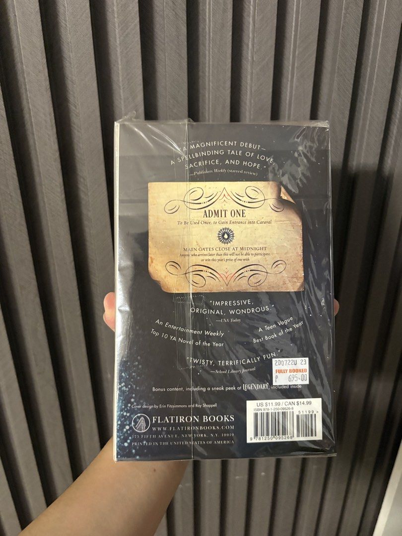 Caraval by Stephanie Garber (Category: Storybooks) located in Manila. Submitted by chaptersinthecloset (Listing ID 1463294704, Image 3). Description: Brand new. Bought for book collection! Rfs: Declutter .