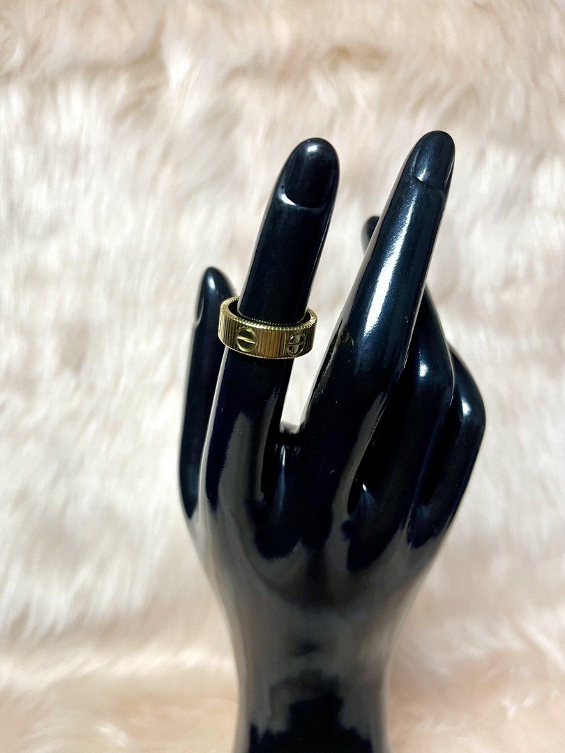 Cartier Love Unlimited Ring (Category: Rings) located in Paranaque City. Submitted by xxrng (Listing ID 1463132362, Image 2). Description: Cartier Love Unlimited Ring Gold Size 6 6mm 1,500 18k gold plated Stainless steel.