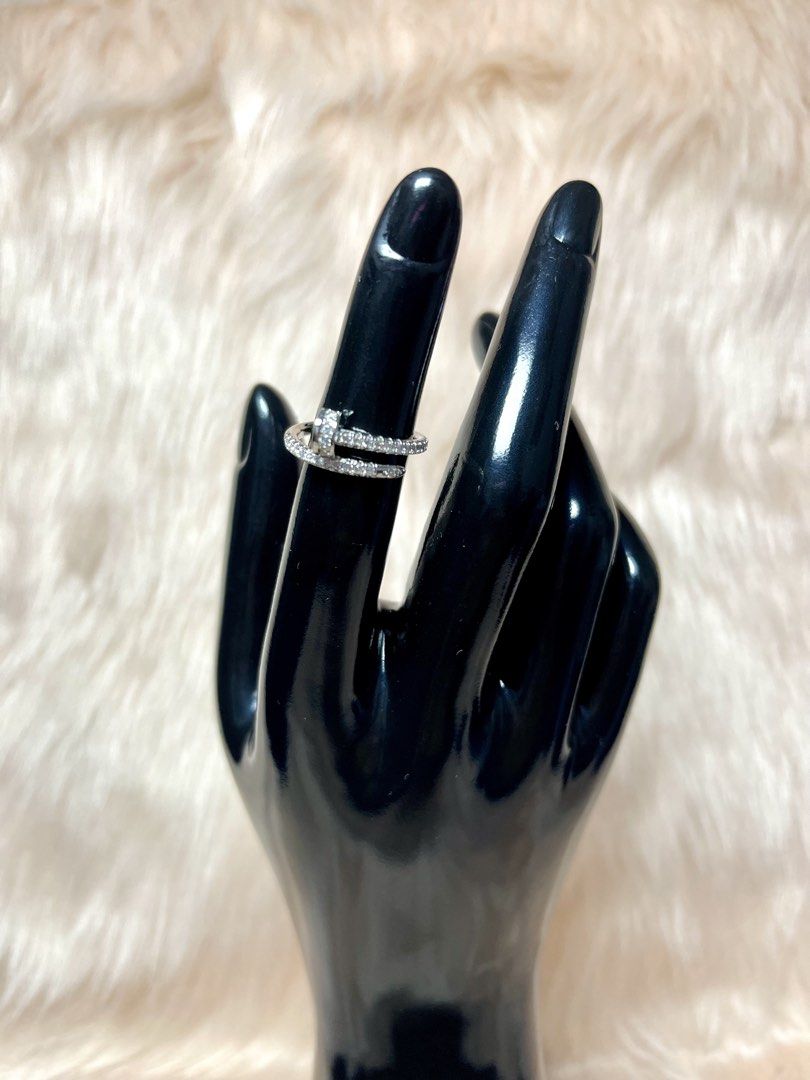 Cartier Nail Ring (Category: Rings) located in Paranaque City. Submitted by xxrng (Listing ID 1463132692, Image 1). Description: Cartier Nail Ring Size 6 White gold 1,500 18k gold plated Stainless steel Zirconia stones.