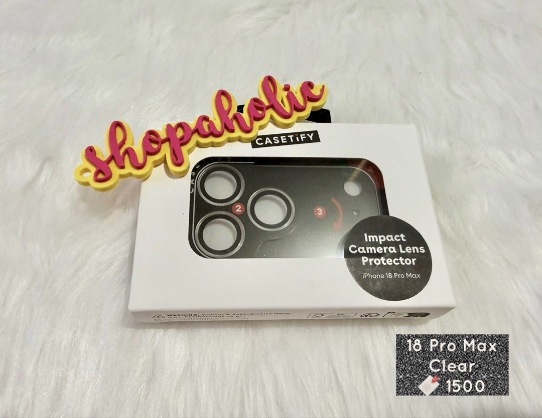 Casetify Impact Camera Lens Protector Clear Iphone 18 Pro Max (Category: Cases & Sleeves) located in Caloocan City. Submitted by shopaholic.nej (Listing ID 1463196534, Image 1). Description: 🌟AVAILABLE ONHAND🌟18 pro max CLEAR 🌟BRAND NEW & AUTHENTIC🌟 📍North Caloocan 💰Gcash / BPI / Maribank (Seabank) 🚚 grab/lalamove/J&T (no shapi checkout).