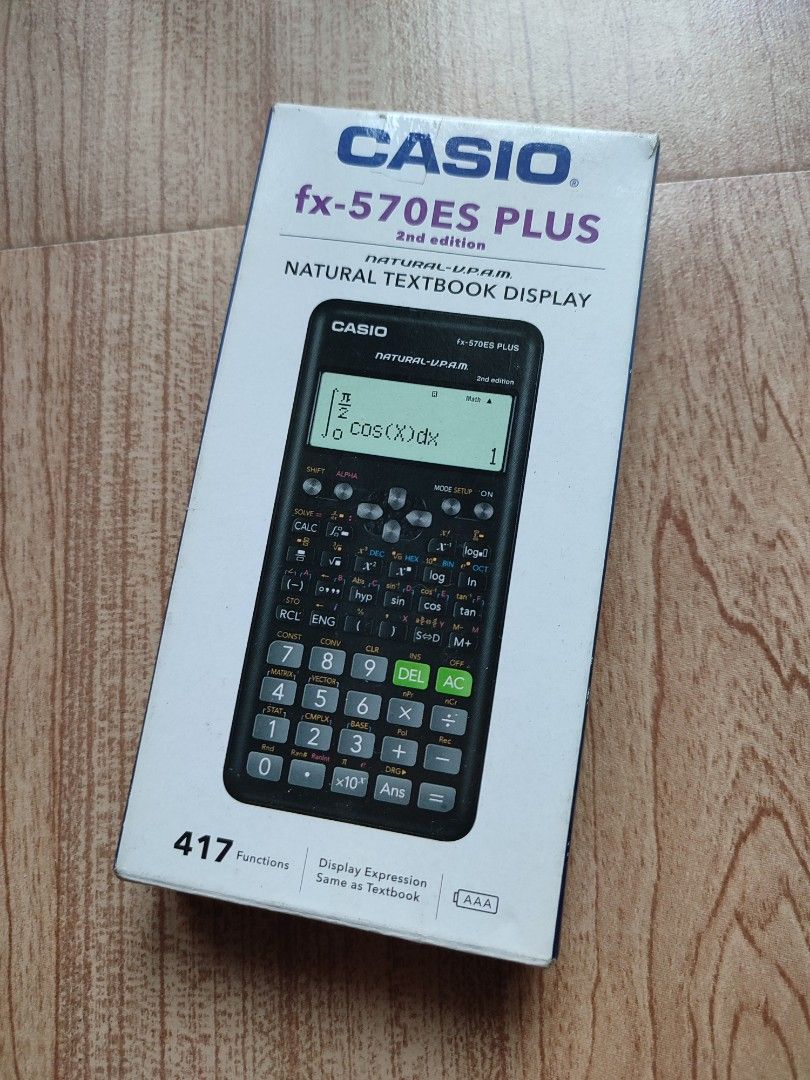 Casio Fx-570ES Plus (Category: Office & Business Technology) located in Paranaque City. Submitted by grindmore (Listing ID 1463217914, Image 2). Description: Brandnew Authentic.