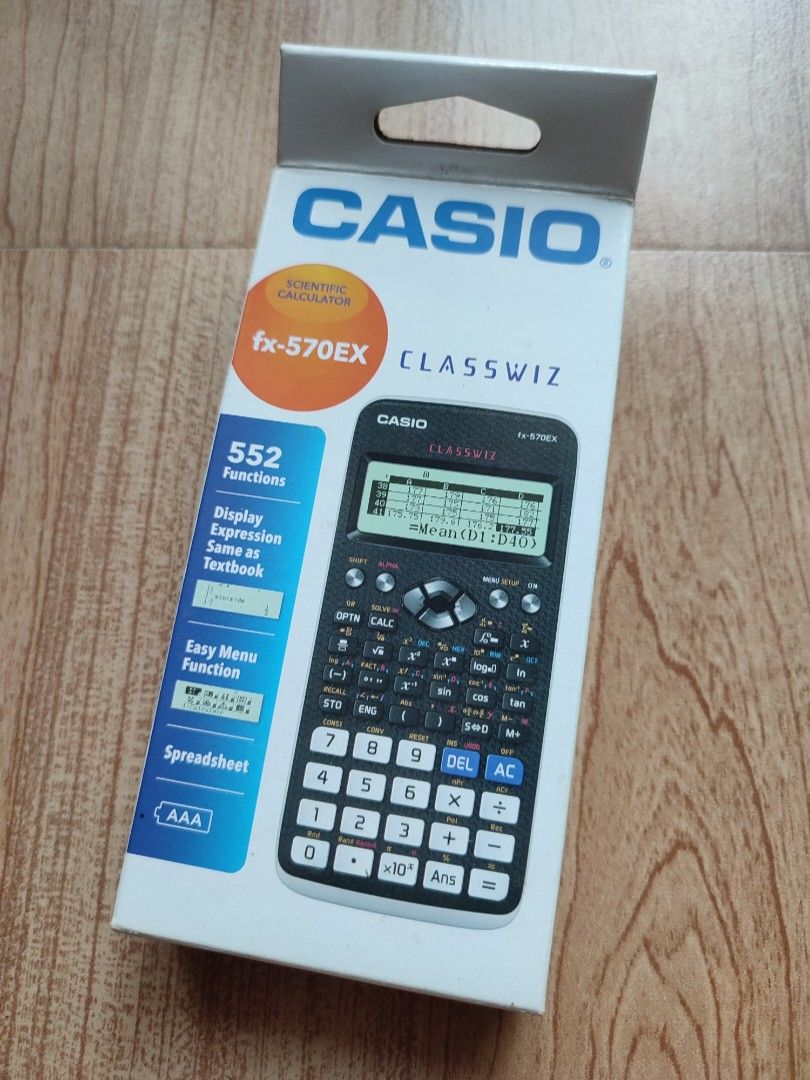 Casio Fx-570EX Scientific Calculator (Category: Office & Business Technology) located in Paranaque City. Submitted by grindmore (Listing ID 1463217041, Image 2). Description: Brandnew Authentic.