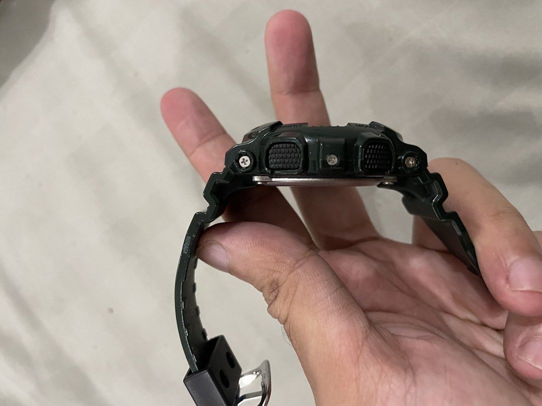 Casio G-Shock GMA-S110MC-3A (Category: Men's Watches) located in Manila. Submitted by tristan.josh (Listing ID 1463260325, Image 1). Description: FOR SALE: Casio G-Shock GMA-S110MC-3A 🟢 ✅ 100% Authentic — All Original Parts ✅ PRISTINE CONDITION — NO scratches, dents, or fading! Looks brand new ⚠️ No box, no battery (uses common CR1220 — ₱50–₱150 to replace at any watch shop) 📌 Details: • Model: GMA-S110MC-3A (Dark Green / Metallic Forest) • Ana