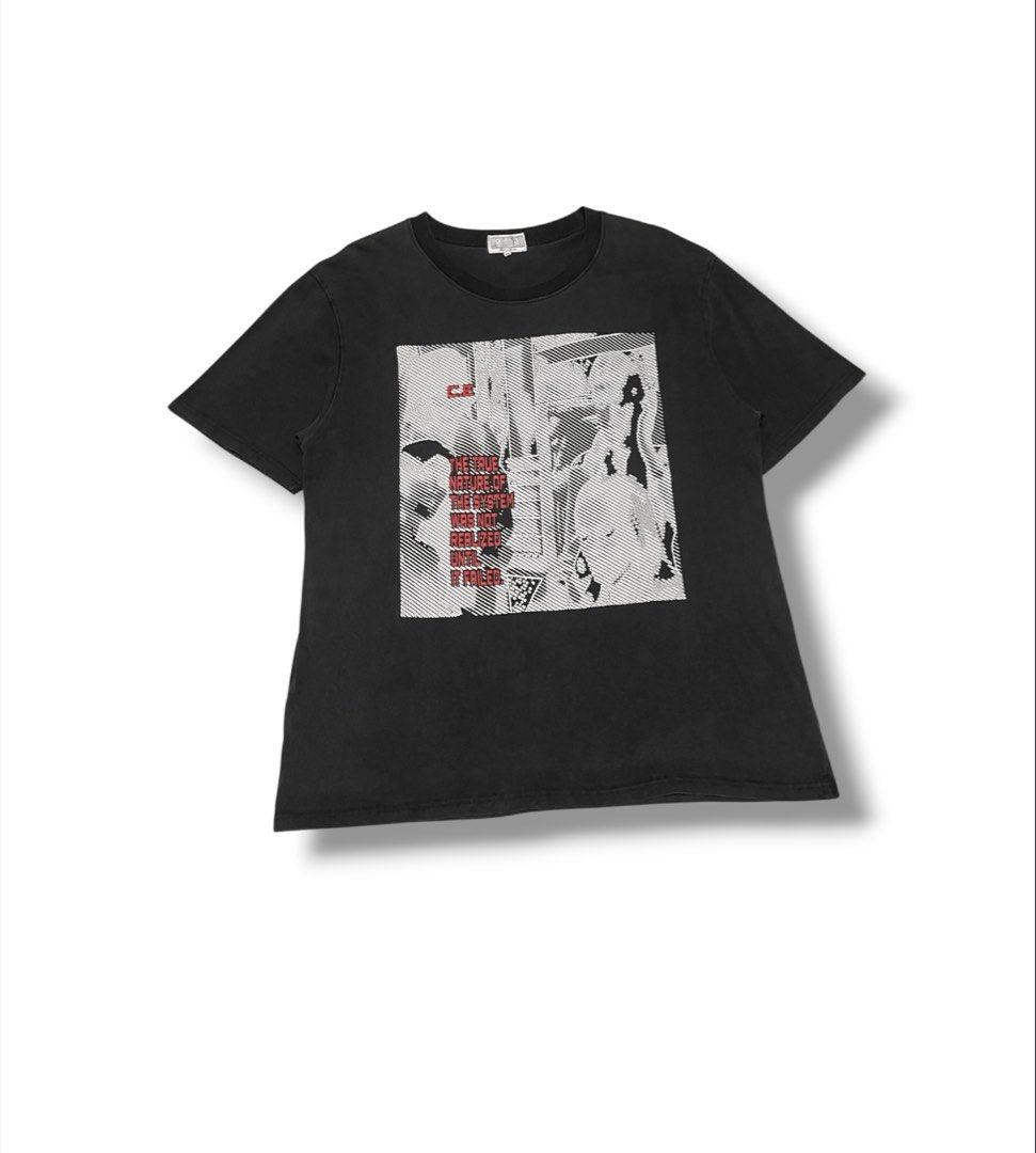 Cav Empt T.N System Tee (Category: Tshirts & Polo Shirts ) located in Bulacan. Submitted by sanjisthrift (Listing ID 1463297122, Image 1). Description: Size XL Width 22.5 Length 30.5 Good Condition 9/10 Good faded Minor hairlines.