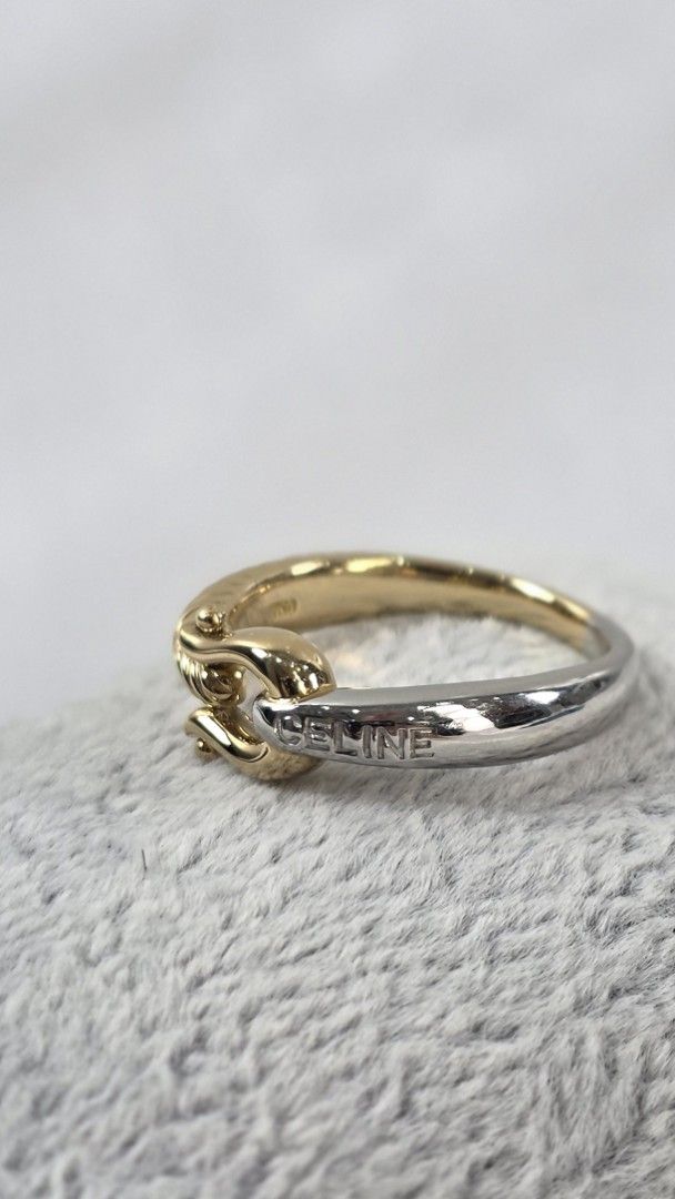 Celine 2-tone Ring (Category: Rings) located in San Fernando. Submitted by bagproject (Listing ID 1463250946, Image 3). Description: Celine 2-tone Ring 750 YG-Pt900, 7.6g Size 7 Php 60,000.
