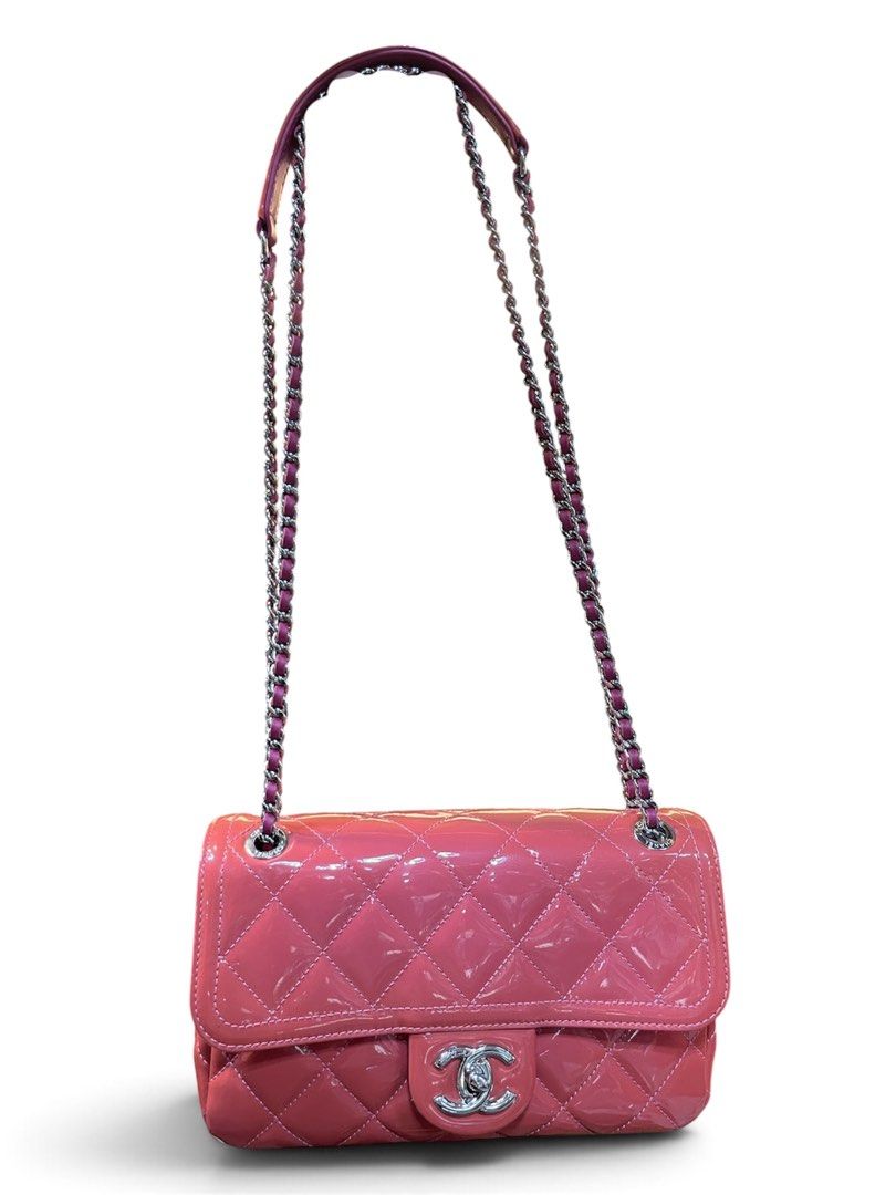 chanel flap patent pink (Category: Tote Bags) located in Quezon City. Submitted by brandmanila (Listing ID 1463155425, Image 1). Description: holo intact .