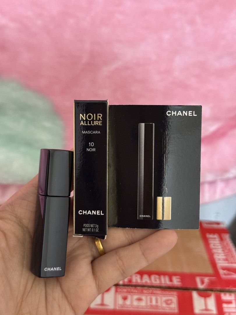 Chanel Noir Allure Mascara 10 Noir (Category: Makeup) located in Manila. Submitted by lovebagsbydalle (Listing ID 1463320949, Image 1). Description: - Chanel Noir Allure Mascara - Shade: 10 Noir - Full Size: 3g / 0.1 oz - Comes with original packaging - Achieve perfect lashes with this iconic mascara.