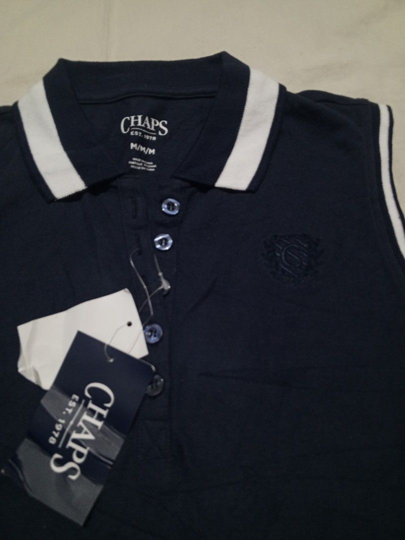 Chaps by Rl sleeveless polo shirt (Category: Shirts) located in Santa Maria. Submitted by paulo-garcia21 (Listing ID 1463126395, Image 2). Description: med on tag 17 by 25 as new.