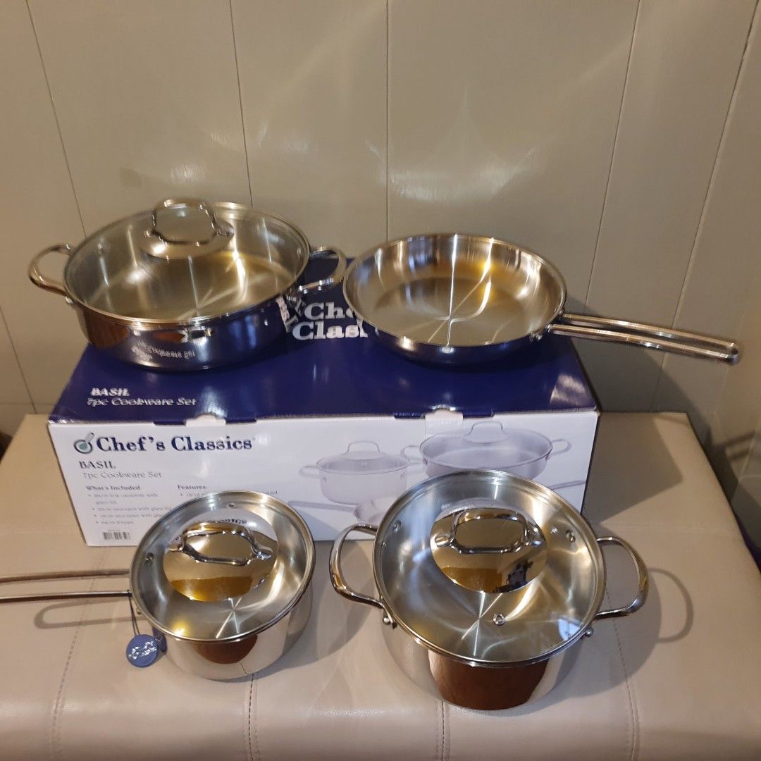 Chef's classics basil 7pcs cookware set (Category: Gardening Tools & Ornaments) located in Pasig City. Submitted by thethinkers (Listing ID 1463233501, Image 3). Description: .