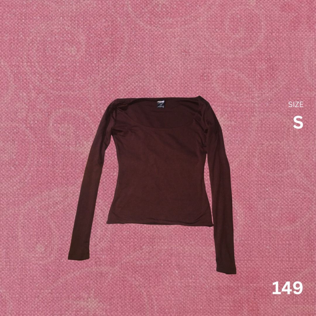 CHOCO BROWN LONGSLEEVE TOP (Category: Longsleeves) located in Manila. Submitted by j.saell (Listing ID 1463219934, Image 1). Description: Size: S Used once Loc: Sampaloc, Manila MOD: Meet up/Lalamove/J&T MOP: Cash/Gcash/MariBank.