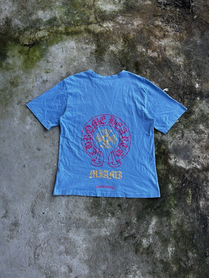 Chrome Hearts Miami Exclusive Horseshoe Basel Tee (Category: Tshirts & Polo Shirts ) located in Balanga. Submitted by nothingtohold.co (Listing ID 1463201053, Image 3). Description: Chrome Hearts Miami Exclusive Horseshoe Basel Tee Medium on tag | 20.7 width | 27 length |9.5 condition Issue: dirt stains shoulder part Gcash | jnt | bataan Vouch~vc.