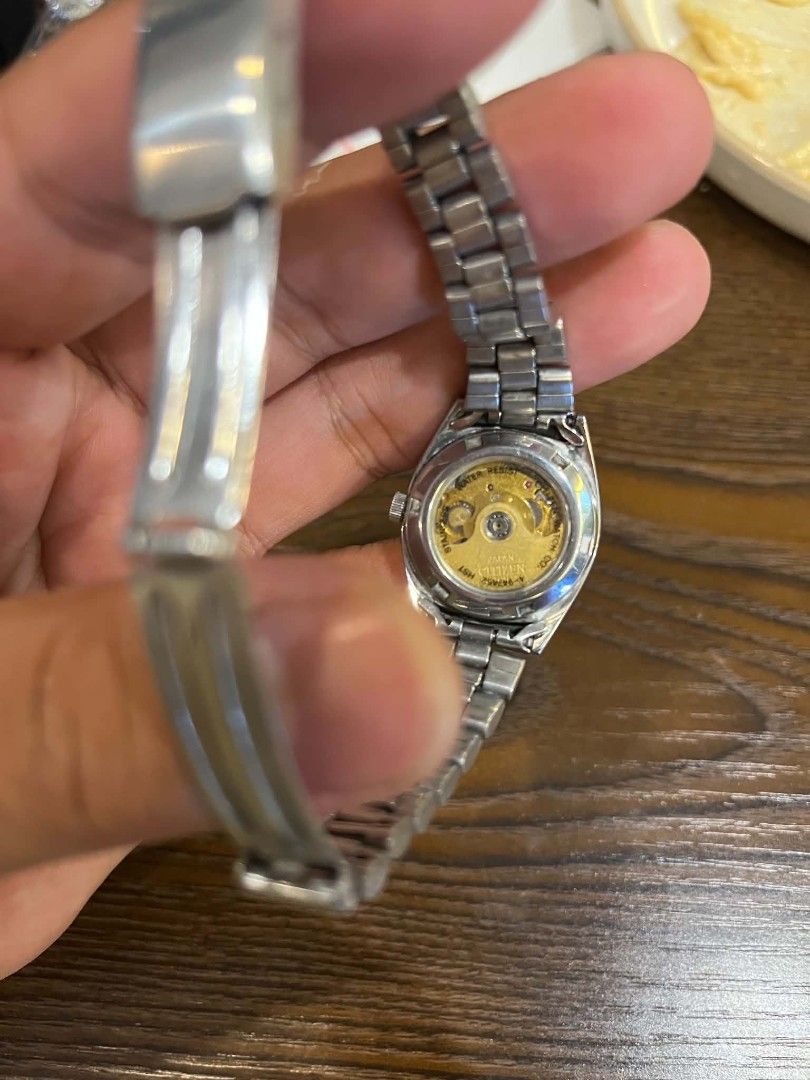 Citizen Automatic Watch Gold Dial (Category: Men's Watches) located in Cebu City. Submitted by jbok_watches. (Listing ID 1463258422, Image 3). Description: - Vintage Citizen Automatic Watch - Classic Gold Dial - Day and Date Function - Stainless Steel Bracelet - Powered by 21 Jewels - Ideal for Everyday Wear or Collectors - Selling As Is.