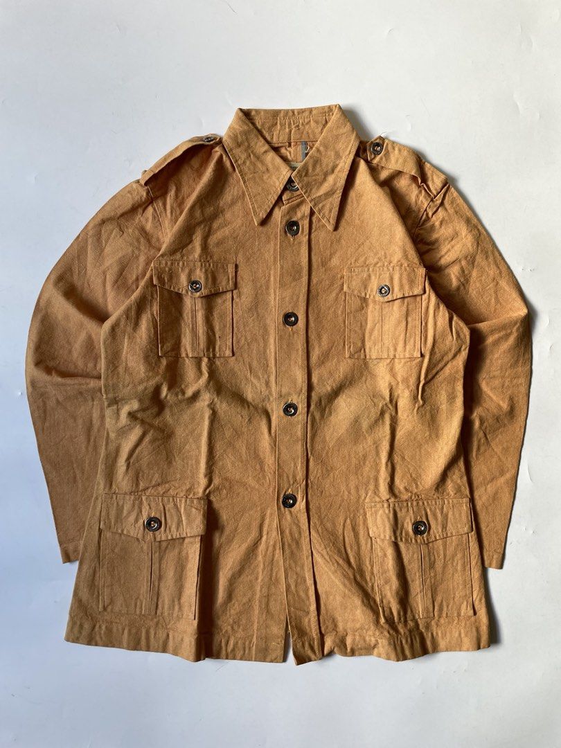 classic capitan safari jacket (Category: Coats, Jackets and Outerwear) located in Baguio. Submitted by chronicles_cache (Listing ID 1463263783, Image 1). Description: Condition: Great Size tagged: 15-16 Width: 19 Length: 26 Shoulder: 16 Sleeve: 21 .