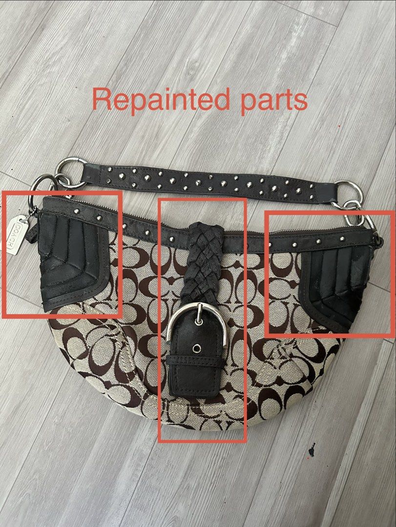 Coach Braided Soho (Category: Luxury Bags & Wallets) located in Manila. Submitted by mei.zumi (Listing ID 1463142953, Image 2). Description: Y2k vibes, very cute and studded straps. Overall condition: 7/10 Canvass: 10/10 no rubs Hardware: 10/10 no tarnished Leather: 6/10, repainted and has some signs of use because vintage Made in Turkey but Authenticity is not guaranteed. Location Manila. Slightly negotioable. .