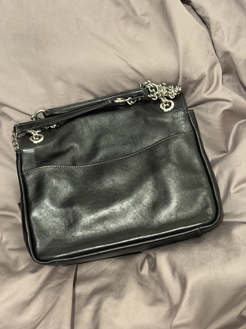 Coach Elodie Shoulder Bag Black Silver Hardware (Category: Luxury Bags & Wallets) located in Manila. Submitted by issathings (Listing ID 1463302024, Image 3). Description: bought this beauty from an IG seller based in Canada used once/twice only rush selling i still have the tag and proof of purchase (IG dms) negotiable for sure buyer lalamove or LBC COP .