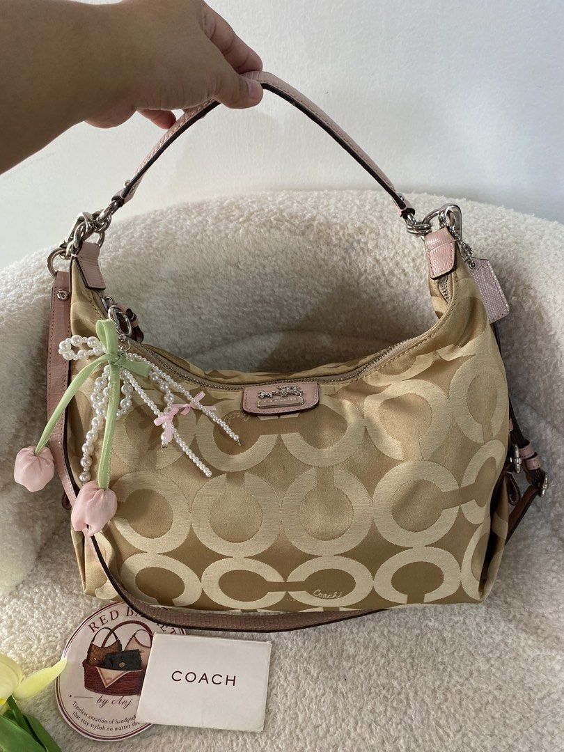 Coach Madison Maggie Hobo Bag (Category: Shoulder Bags) located in Bulacan. Submitted by red.basket24 (Listing ID 1463250135, Image 1). Description: ❣️AVAILABLE❣️CCH Madison Maggie 2way Bag 🏷️Mine: 3,990 php 📌Size: Small to Medium 📌Condition: Lightly Used- Flaws, if any is barely noticeable 🌸YKK Zip 🌸Present Creed and Hangtag 🌸Intact rubber lining 🌸Silver hardwares 🌸No runs/rubs 🌸No peel off/cracks on leather 🌸Working Zipper Flaw/s: ‼️d