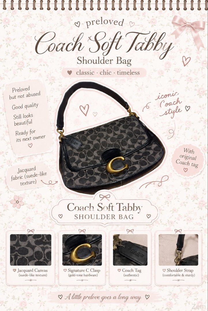 Coach Soft Tabby (Category: Luxury Bags & Wallets) located in Manila. Submitted by wornbyella (Listing ID 1463262534, Image 1). Description: Negotiable.