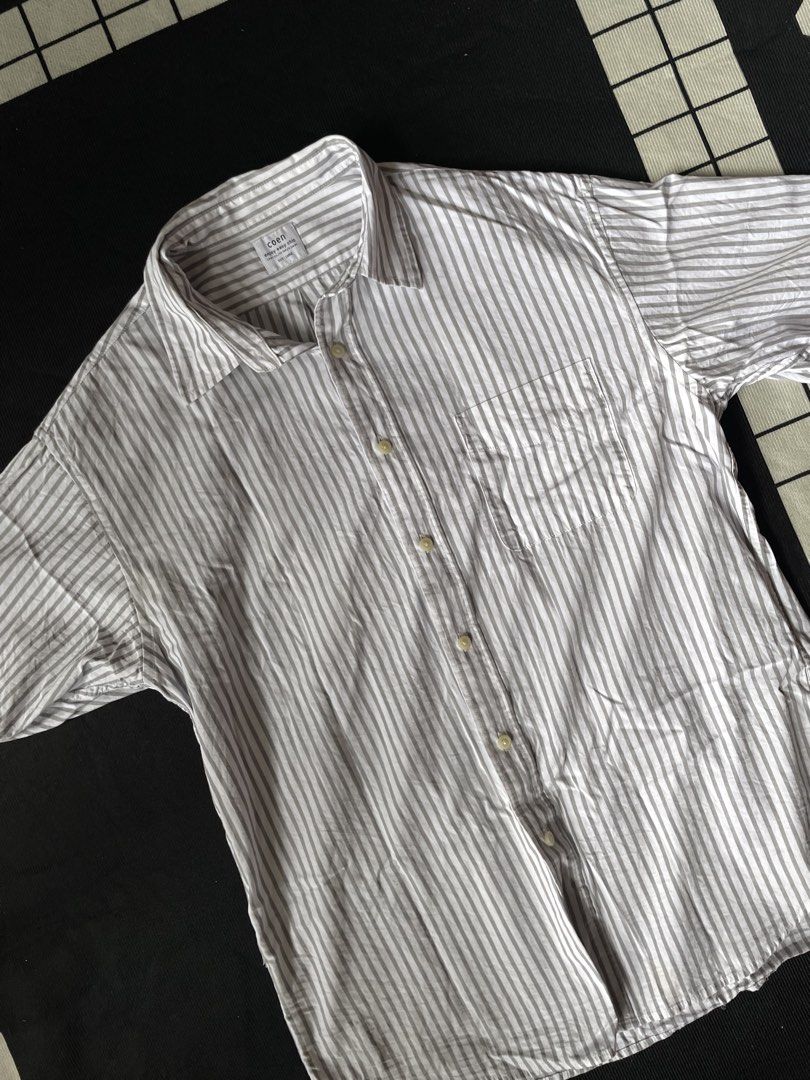 Coen Striped Short Sleeve Button Down Shirt (Category: Tshirts & Polo Shirts ) located in Naga. Submitted by curatedslips (Listing ID 1463286249, Image 2). Description: Coen Chic Stripes Polo 📏 21.5x29.