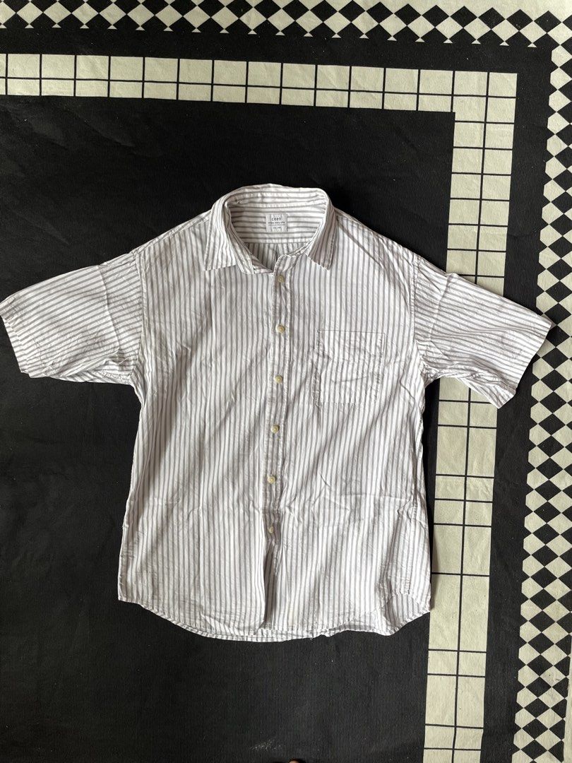 Coen Striped Short Sleeve Button Down Shirt (Category: Tshirts & Polo Shirts ) located in Naga. Submitted by curatedslips (Listing ID 1463286249, Image 1). Description: Coen Chic Stripes Polo 📏 21.5x29.