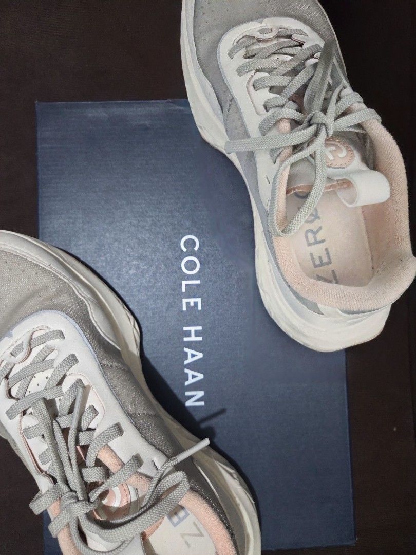 Cole Haan Zerogrand Outpace III (Category: Sneakers) located in Mandaluyong City. Submitted by jeffyboy_123 (Listing ID 1463283243, Image 1). Description: - Cole Haan Zerogrand Sneakers - Colorway: Grey, White, and Pink - Style: Lace-up - Features: Comfortable and stylish for everyday wear - Size: 8.5 (US Mens) But fits 8.5-9 US Mens - With original box and in good condition.