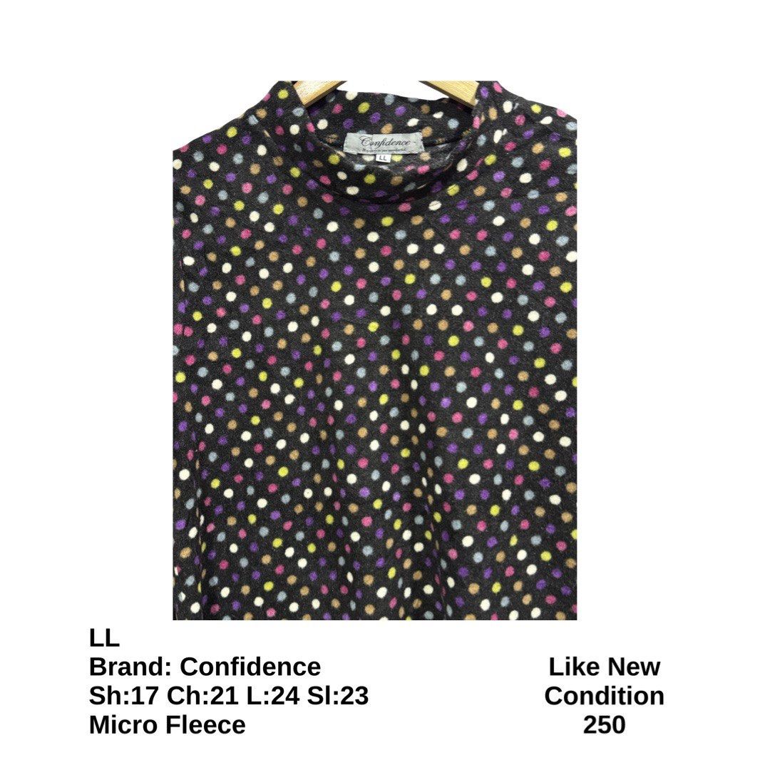 Confidence Polka Dots Pullover (Category: Coats, Jackets and Outerwear) located in Bulacan. Submitted by rlemonfashionshop (Listing ID 1463144312, Image 2). Description: Premium Class Quality Items. Actual Item on Photo with Good/Mint Condition. Message us for inquiries, more information and confirmation. Wash before wearing. Thank you so much..