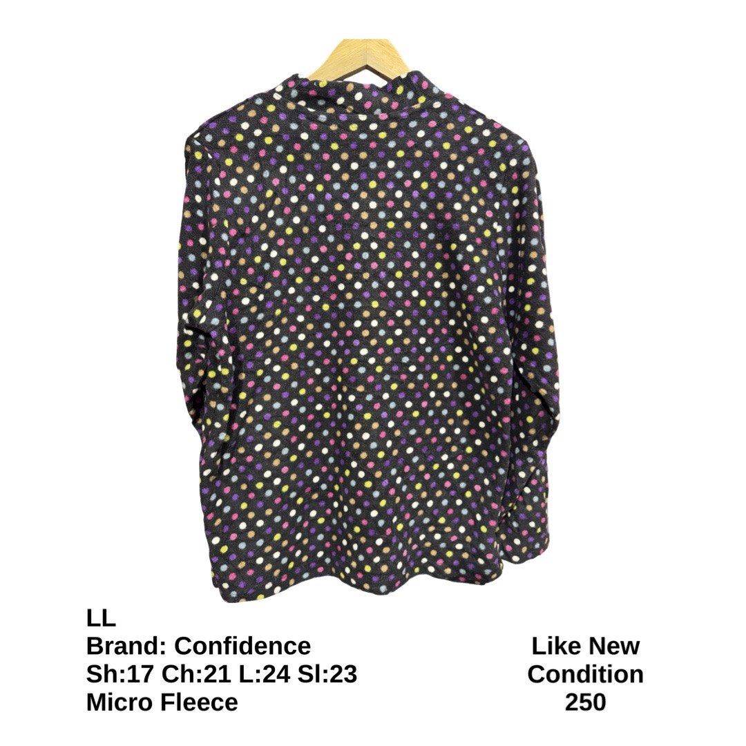 Confidence Polka Dots Pullover (Category: Coats, Jackets and Outerwear) located in Bulacan. Submitted by rlemonfashionshop (Listing ID 1463144312, Image 3). Description: Premium Class Quality Items. Actual Item on Photo with Good/Mint Condition. Message us for inquiries, more information and confirmation. Wash before wearing. Thank you so much..
