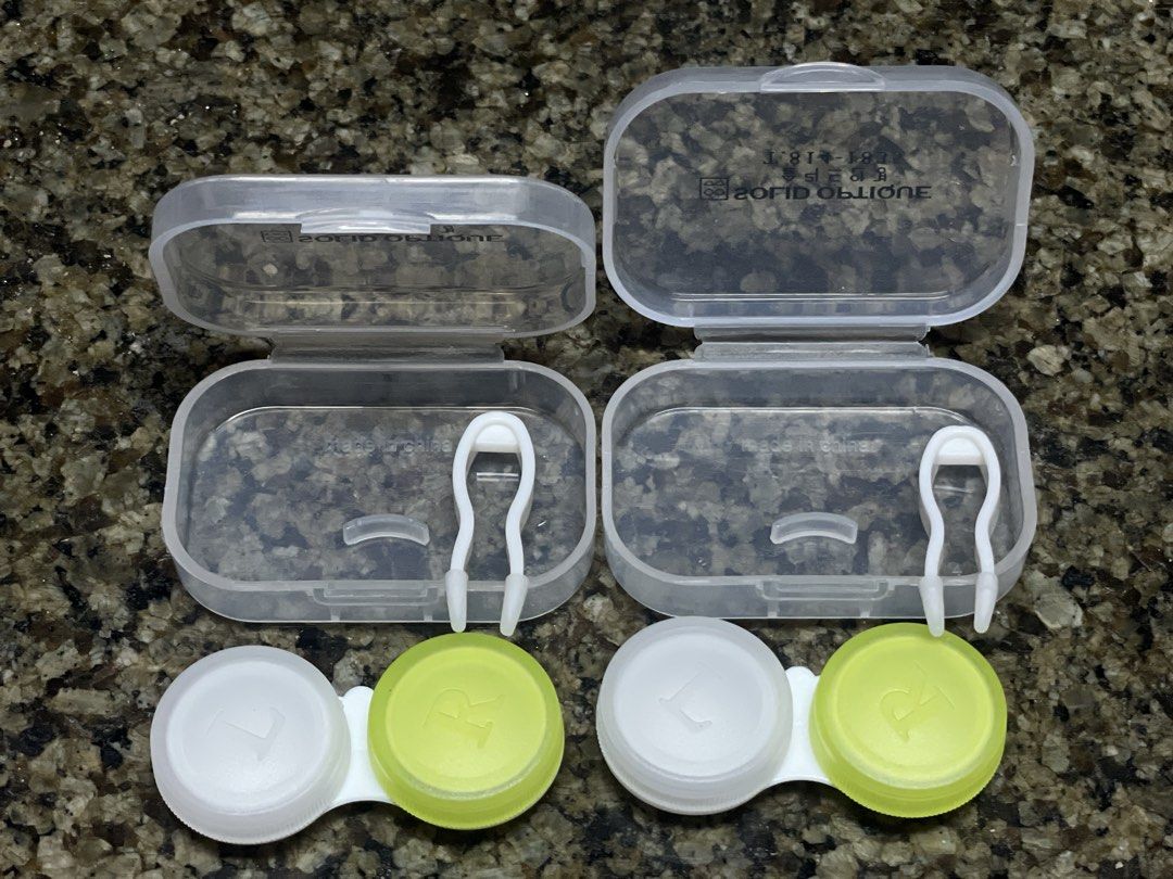Contact Lens Case Set w/ Tweezers (Category: Vision Care) located in Manila. Submitted by casssee (Listing ID 1463159795, Image 2). Description: Contact Lens Case and Tweezers PHP 75 each BOTH FOR PHP 140 • Each case includes a white and a lime green cap • Comes with a tweezer for handling lenses • Ideal for travel or everyday use • Ensures your contact lenses stay clean and secure.