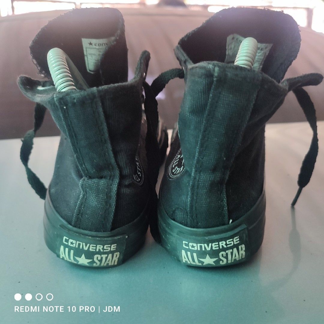 Converse All Star Chuck Taylor (Category: Sneakers) located in Antipolo. Submitted by klashnikov (Listing ID 1463203429, Image 3). Description: Selling a pair of pre used Chucks, still in its usable condition has some signs of usage which is normal for a pre owned item Size: Mens 6,Womens 7.5 Honest issue:used/no box Payment option:Bank transfer,gcash,cash ₱500php Pwede videocall for legitimacy Pwede pickup sa aking munting garahe waze (JDM thrif