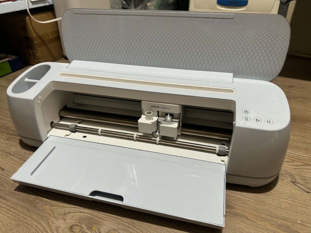 Cricut Maker 3 Cutting Machine with Accessories (Category: Craft Supplies & Tools) located in Pasig City. Submitted by adrianrod28 (Listing ID 1463245789, Image 2). Description: - Cricut Maker 3 for sale - Versatile and powerful cutting machine - Includes power adapter - Comes with cutting mats and assorted materials - Original packaging included - Ideal for all crafting needs - 2025 bought pero used only 3-5 times -can send receipts and warranty