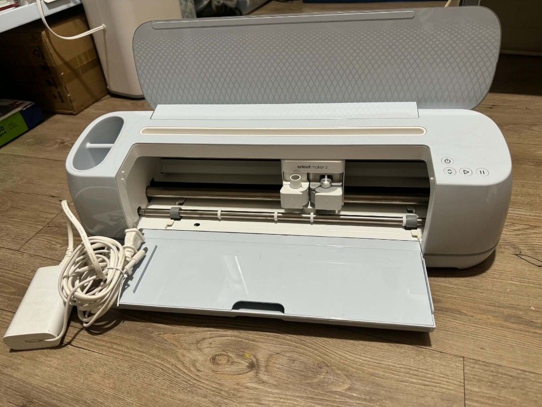 Cricut Maker 3 Cutting Machine with Accessories (Category: Craft Supplies & Tools) located in Pasig City. Submitted by adrianrod28 (Listing ID 1463245789, Image 3). Description: - Cricut Maker 3 for sale - Versatile and powerful cutting machine - Includes power adapter - Comes with cutting mats and assorted materials - Original packaging included - Ideal for all crafting needs - 2025 bought pero used only 3-5 times -can send receipts and warranty
