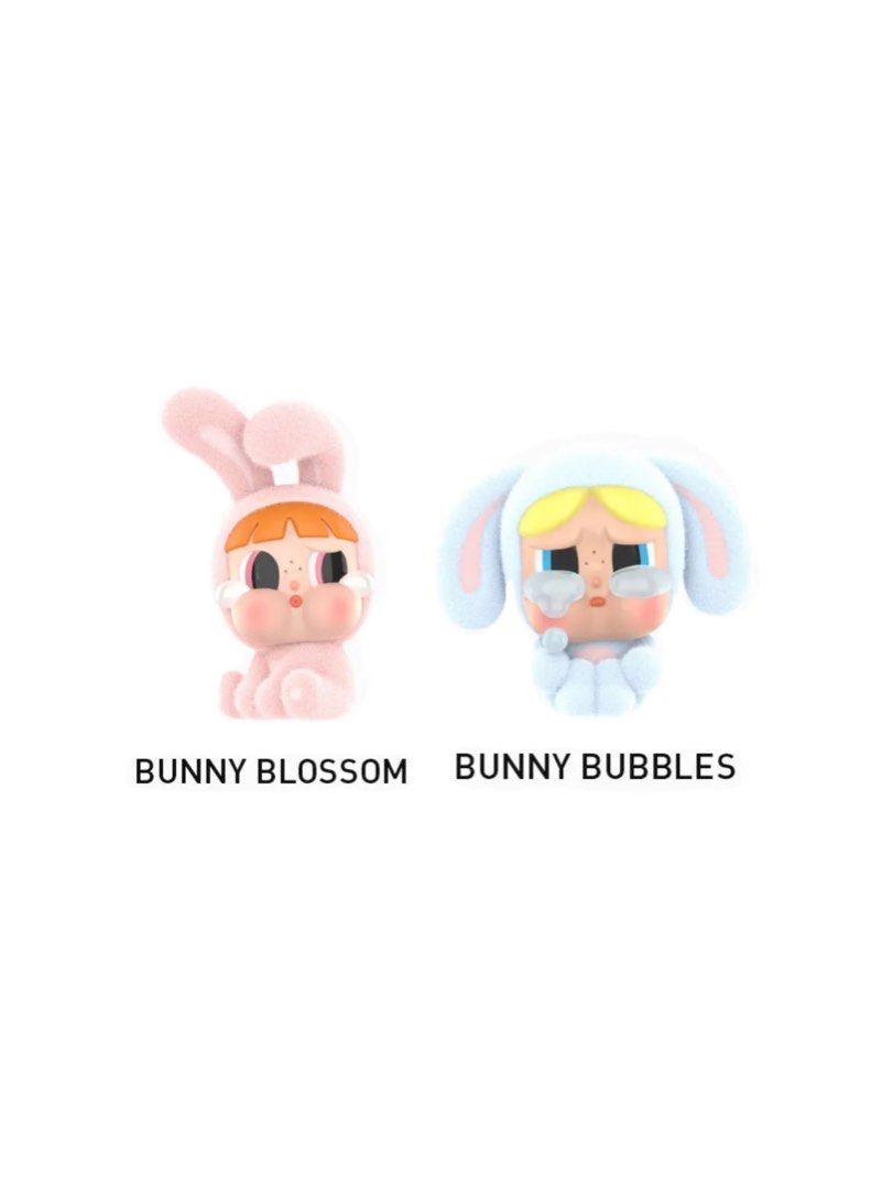 crybaby ppg bunny blossom & bubbles (Category: Designer & Blind Box Toys) located in Muntinlupa City. Submitted by litol_aniks (Listing ID 1463218635, Image 1). Description: ⋆. 𐙚 ˚ popmart bunny blossom & bubbles 🛒 ₱500 each only (₱980 set price) ⤷ sealed foil, open from bottom box ⤷ complete, open to check card only ⤷ authentic; onhand and ready to ship mop: gcash, gotyme, bpi mod: lalamove, j&t, meet up 📍 alabang, muntinlupa wts lfb for sale