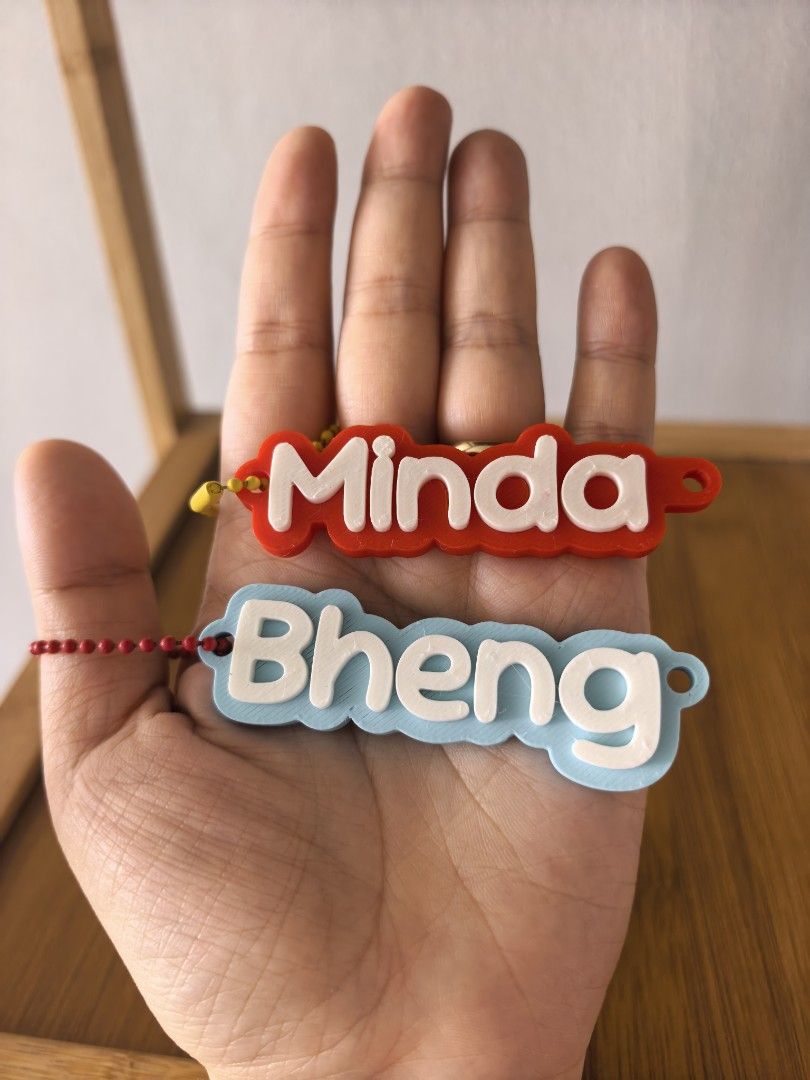 Customized Name Keychains (Category: Handmade Craft) located in Paranaque City. Submitted by kiddiecaveph (Listing ID 1463170097, Image 3). Description: 5 letters 50 Additional letter +5.