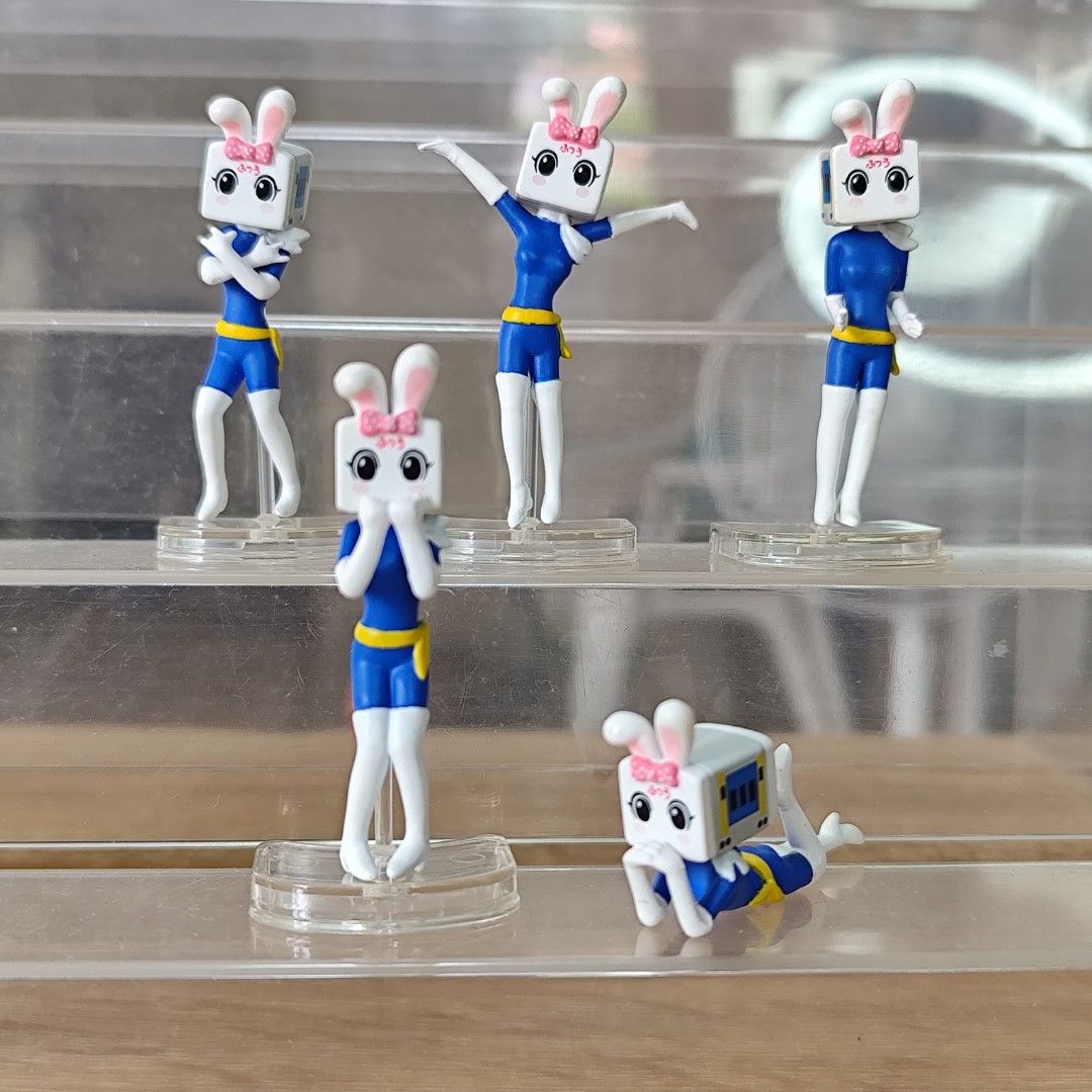 Cute Anime Figurines - SOLD per SET (Category: Figurines & Statues) located in Rizal. Submitted by mamamamawskey_031284 (Listing ID 1463273335, Image 3). Description: SOLD per SET Message us which set you like, price range ₱300 to ₱450 per set - 4 sets of cute figurines: blue bunny outfits, schoolgirl figures, and cupid-themed figures. - Each figurine comes with its own individual stand. - Some figures feature charming details like hearts or bows