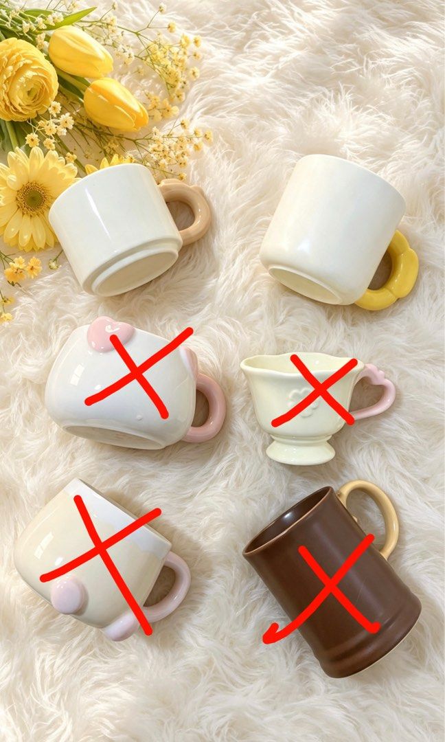 Cute Ceramic Mugs - Various Designs and Colors (Category: Coffee & Tea Tableware) located in Baguio. Submitted by lhynebosaing22 (Listing ID 1463127736, Image 2). Description: - Adorable ceramic mugs - Unique shapes and pastel colors - Fun handle designs (hearts, flowers) - Ideal for coffee or tea - Great gift idea.