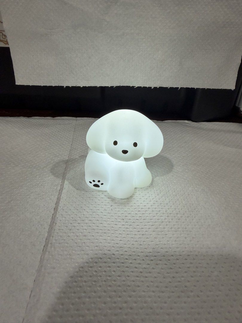 Cute White Dog Night Light Lamp (Category: Lighting) located in Manila. Submitted by pearlprincess3000 (Listing ID 1463151291, Image 2). Description: .