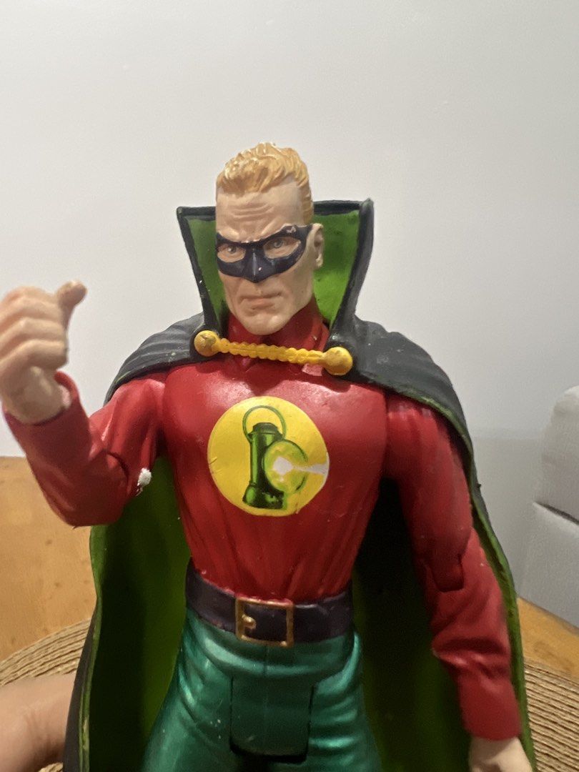 DC Comics Green Lantern Action Figure with Lantern (Category: Figurines & Statues) located in Bocaue. Submitted by kwon_017 (Listing ID 1463122333, Image 3). Description: - good condition, needs cleaning and retouches - lantern missing handle - Green Lantern action figure - Includes signature lantern accessory - Features articulation for posing - DC Comics copyright visible - Ideal for collectors and fans - Made in China.