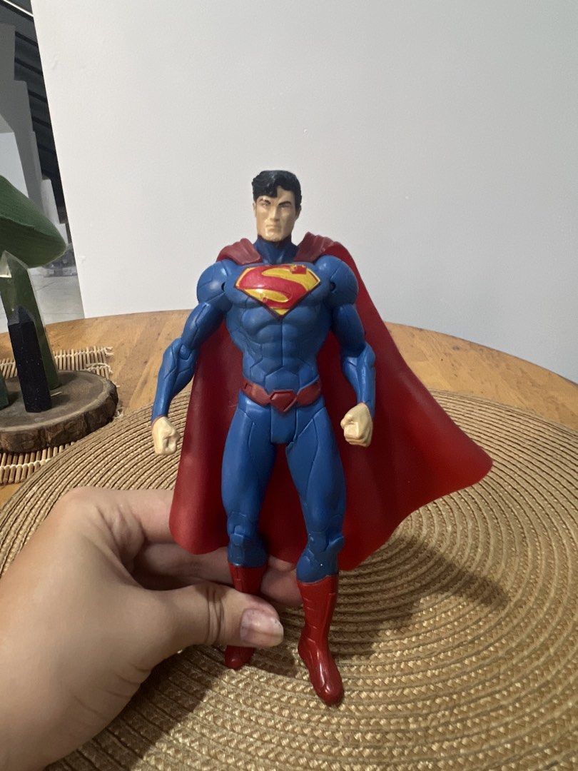 DC Comics Superman Action Figure (Category: Figurines & Statues) located in Bocaue. Submitted by kwon_017 (Listing ID 1463123228, Image 1). Description: - good condition, needs cleaning - missing stand - Classic Superman action figure - Blue suit with red cape and boots - Iconic 'S' shield on chest and back - Poseable limbs for display - Great for collectors or fans of the Man of Steel.