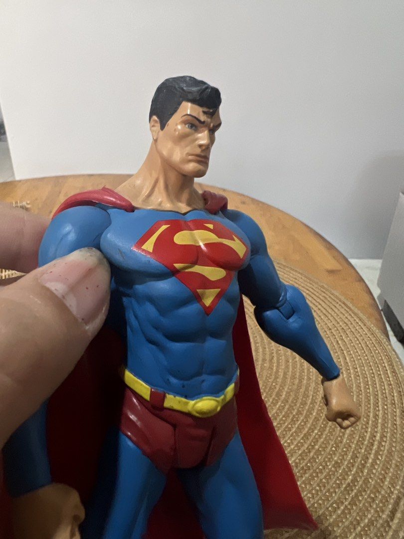 DC Comics Superman Action Figure Made in China (Category: Figurines & Statues) located in Bocaue. Submitted by kwon_017 (Listing ID 1463123483, Image 3). Description: - - good condition, needs cleaning and repaint sa bandang thigh - missing stand - DC Comics Superman Action Figure - Classic blue suit, red cape, and boots - Iconic 'S' shield on chest and cape - Made in China - Ideal for collectors and fans.