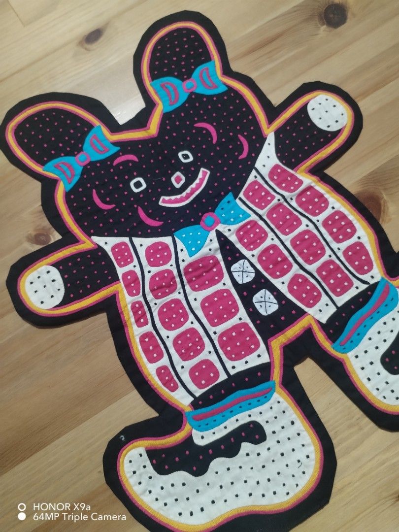 Decor (Category: Other Home Decor) located in Muntinlupa City. Submitted by arciagamaryann68 (Listing ID 1463316008, Image 1). Description: - Adorable teddy bear shaped decor piece. - Features a vibrant and playful design with pink, blue, and white polka dots. - Charming details include bows and a patterned vest. - Adds a fun and whimsical touch to any space. - Ideal for children's rooms, parties, or general decoration..