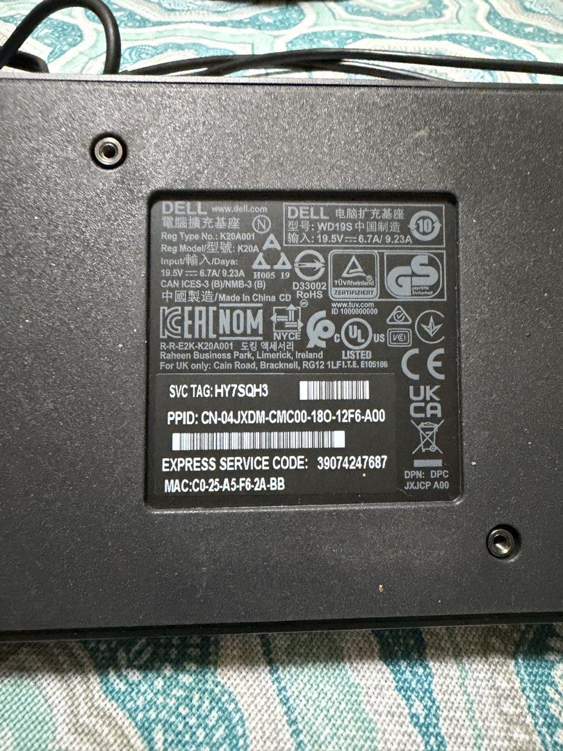 Dell Docking Cable (Category: Other Accessories) located in Quezon City. Submitted by pmlpnc (Listing ID 1463173462, Image 3). Description: Dell Docking Cable (Dell WD19S) Condition: Fully functional Well maintained No issues or defects RFS: extra accessory.